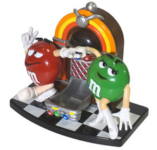 Collectible OLD M&M CANDY DISPENSER GREEN RED DANCING JUKEBOX
