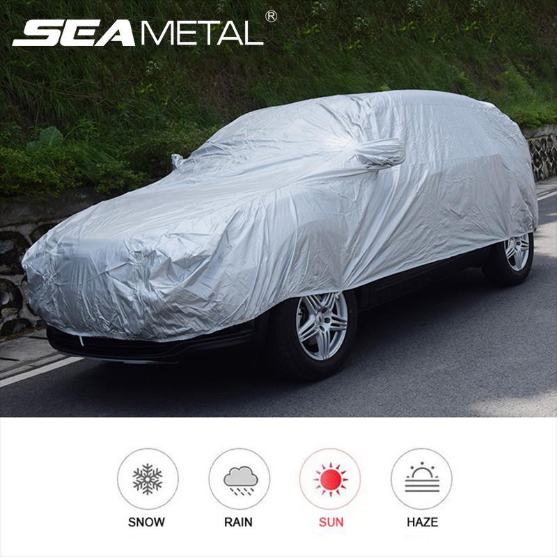 Ready stock】Universal Half Car Cover Outdoor Sun UV Dust Resistant  Protection Cover for Sedan SUV