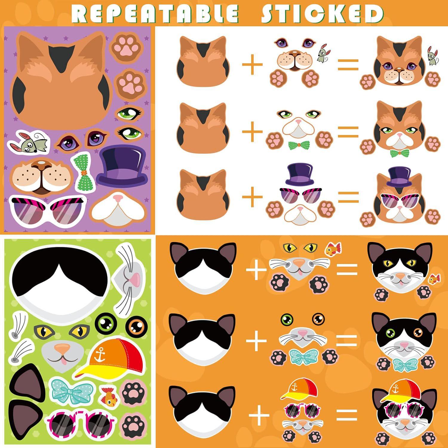 Benresive 40 Sheets Halloween Stickers for Kids, Halloween Crafts Party  Favors for Kids, Halloween Holiday Party Games Stickers Bulk - Halloween  Make a Face Stickers, Halloween DIY Stickers for Kids