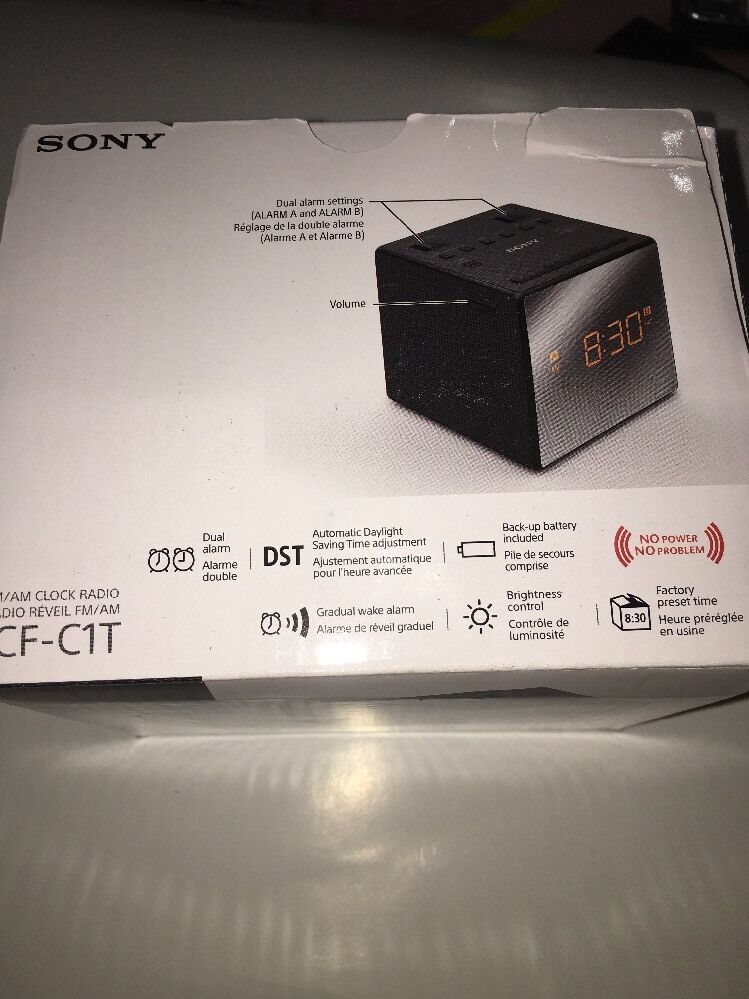 Sony ICFC1T Desktop Alarm Clock AM FM Radio Black NEWSHIPS N 24 HOURS Alarm Clocks & Clock