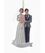 KURT S. ADLER 4.25" RESIN WEDDING COUPLE NEWLYWEDS CHRISTMAS ORNAMENT STYLE 1 - $9.88