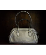 Isaac Mizrahi Silver Handbag Leather Discontinued - $54.99