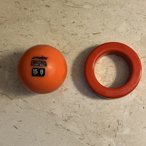 Weighted Training Baseball 15 Oz 9” And Bat Donut Weight Weighted
