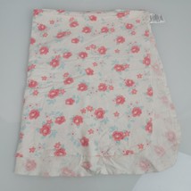 Carters White Pink Flower Flannel Baby Girl Cotton Swaddle Blanket Receiving - $36.62