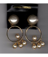 Clip on pearl bangle earrings - $4.75