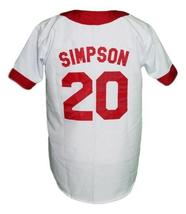 Homer Simpson Springfield Baseball Jersey Button Down White Any Size image 2