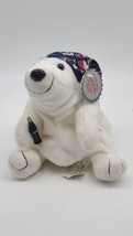 1998 Collectible Coca Cola Bean Bag Plush Polar Bear 5 1/2&quot; Stuffed Animal - $10.53