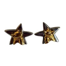 Disney Winnie Pooh Earrings Vintage Star Gold & Silver Tone Stud Earrings Metal - $29.35