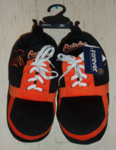 NWT MENS MLB BALTIMORE ORIOLES Micro Fleece LACE UP Slippers  SIZE S (7-8) - $29.95