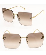 FENDI FIRST 4082 Endura Gold Brown Oversized Crystal Fashion Sunglass FE... - $581.13