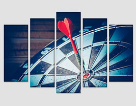 Darts Wall Art Darts Canvas Print Darts Player Gift Darts Art Bullseye Target Pr - $49.00