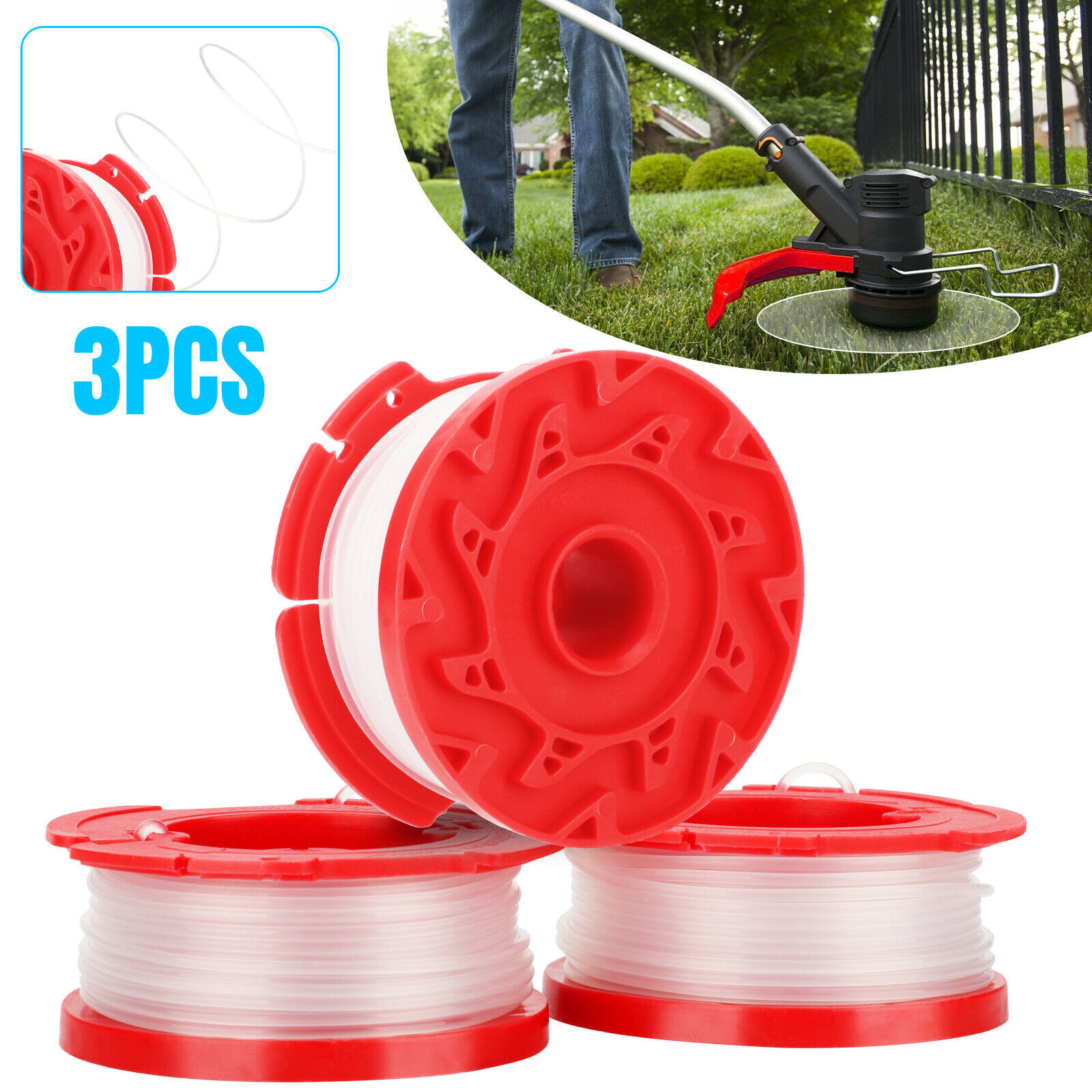 3X Replacement String Trimmer Line Spool Weed Eater Edger For Craftsman ...
