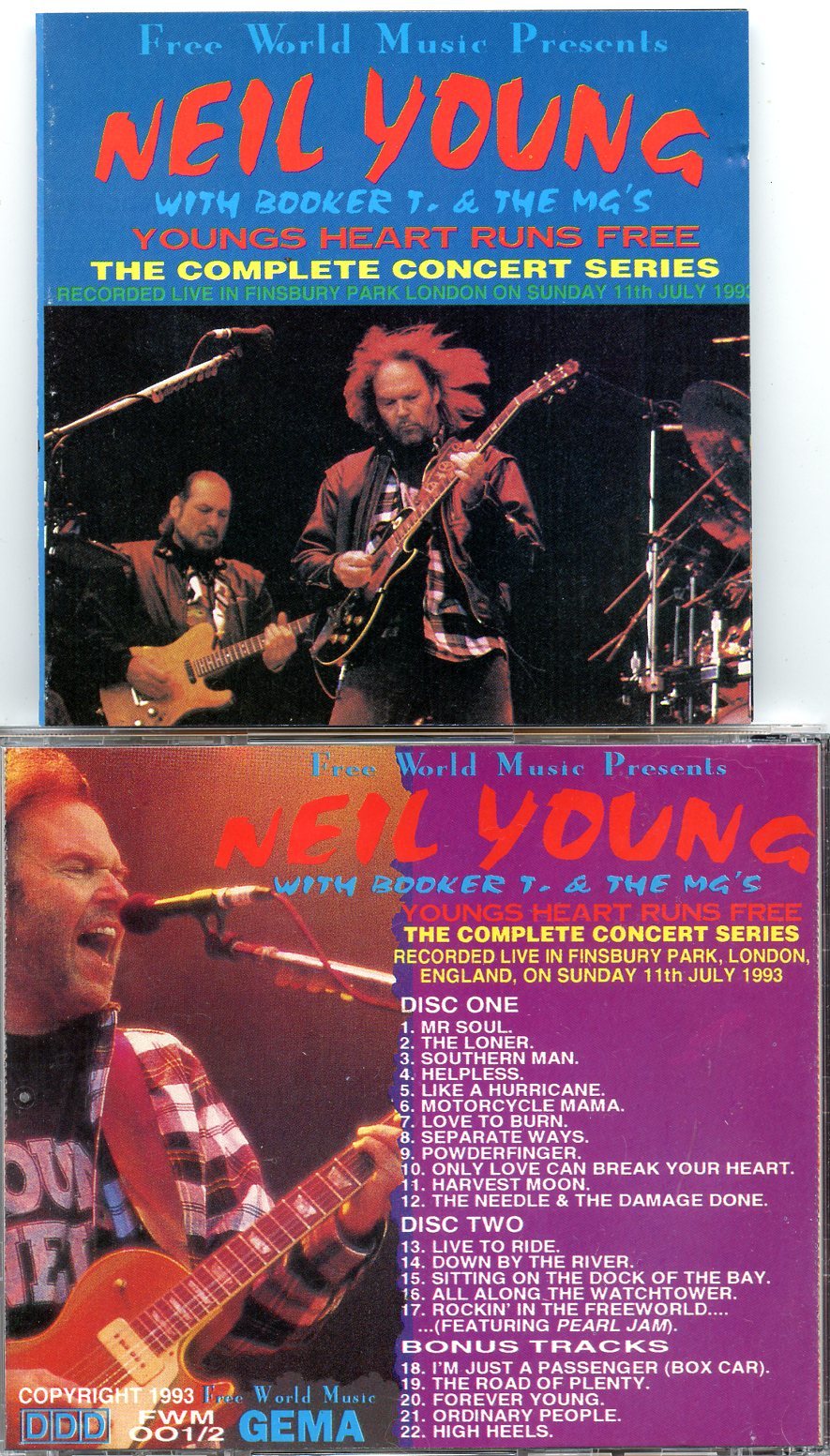 Neil Young - Young Hearts Run Free Live London 1993 ( 2 Cd Set 