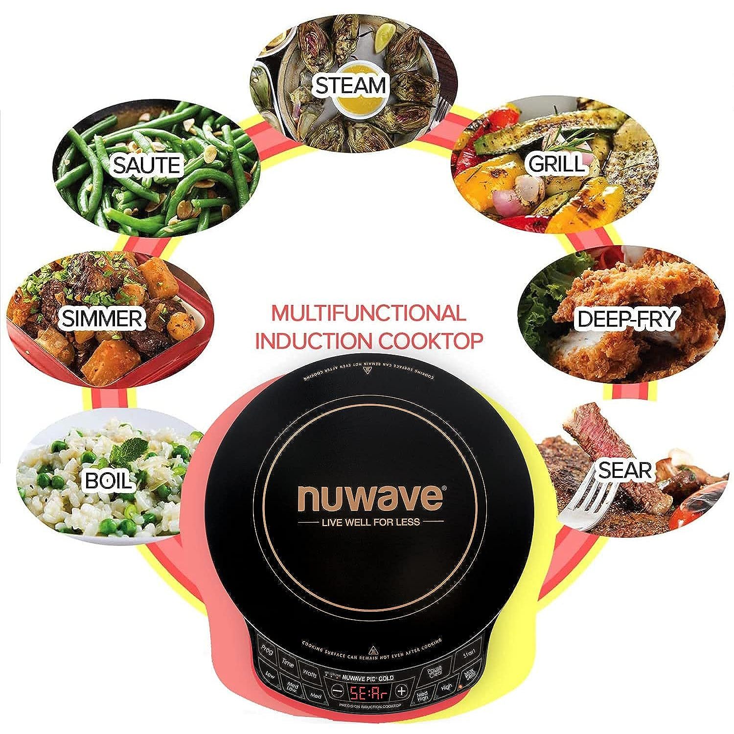Home Pro Portable Induction Cooktop RWT0095 - 1800W (120V) Countertop Induction
