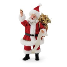 Possible Dreams Santa Statue 12" High with Iconic List Department 56 Red