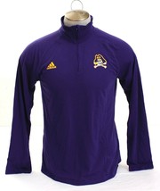 Adidas Purple East Carolina Pirates 1/4 Zip Long Sleeve Tee Shirt Men&#39;s ... - $37.12