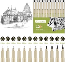 Brusarth Precision Black Micro-Pen Fineliner Ink Pens, Waterproof Archival  Ink, Drawing Pens, Artist Illustration Pens, Multiliner, for Art