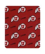 Fleece Throw Utah Utes Repeated Logo 50-inch by 60-inch - $19.88