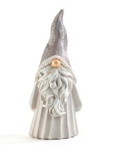 Nordic Gnome Figurine Whimsical Sculpted Textural Detailing Resin 14" high Gray - $42.56