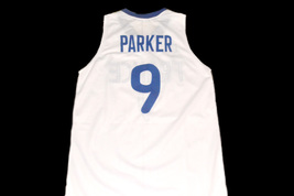 Tony Parker #9 Team France Men Basketball Jersey White Any Size image 4