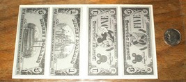1987 DISNEY DOLLAR FACTS CARD - KEY FACTS FOR DISNEY DOLLARS - $229.95