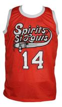 Freddie Lewis Custom Spirits of St Louis Aba Basketball Jersey Orange Any Size image 4