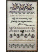Counted Cross Stitch Pattern &quot;Columbine Candlelight&quot; Sampler - $6.99