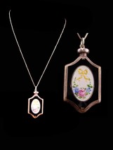 Antique perfume Necklace - Victorian enamel scent bottle pendant - black... - $375.00