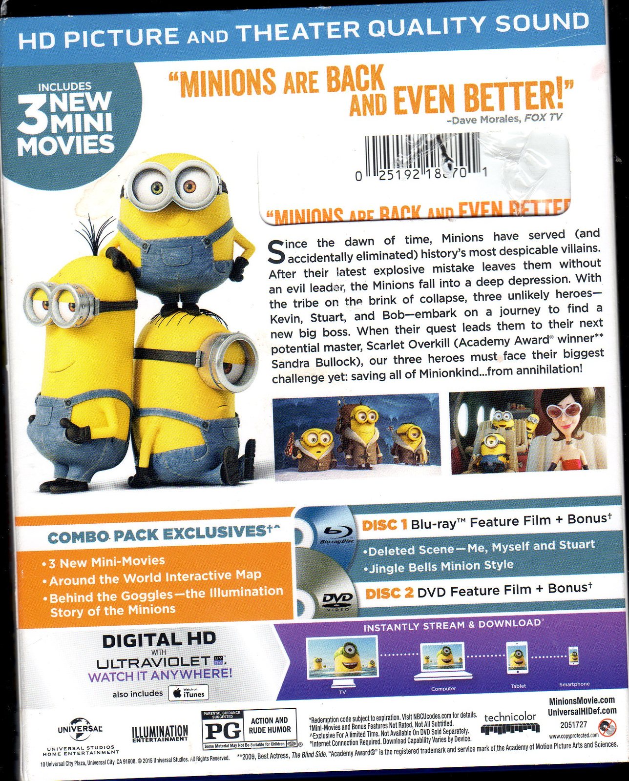 Minions Blu-Ray DVD - DVDs & Blu-ray Discs