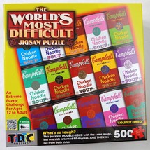 World&#39;s Most Difficult: Campbell&#39;s Souper Hard - 500pc. Jigsaw Puzzle - TDC - $16.95
