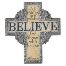 Inspirational Believe Cross Magnet - $6.95