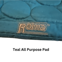 Roma All Purpose Horse Saddle Pad and Set of 4 Polos Turquoise USED image 5