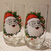 NIKKO CHRISTMAS HAPPY HOLIDAYS GLASSWARE 4 -14 OZ DOUBLE OLD FASHION  GLASSES