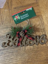 Elegance Christmas Ornament Believe Sign - $11.76