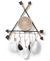 Arrow with Feathers Wall Plaque 3 Interconnecting Arrows 24" High Dream Catcher