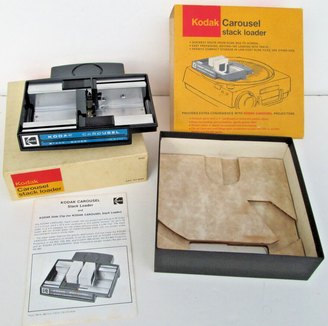 KODAK CAROUSEL SLIDE PROJECTOR STACK LOADER Works w/ Series 600 700 800 No. B40 - $10.95