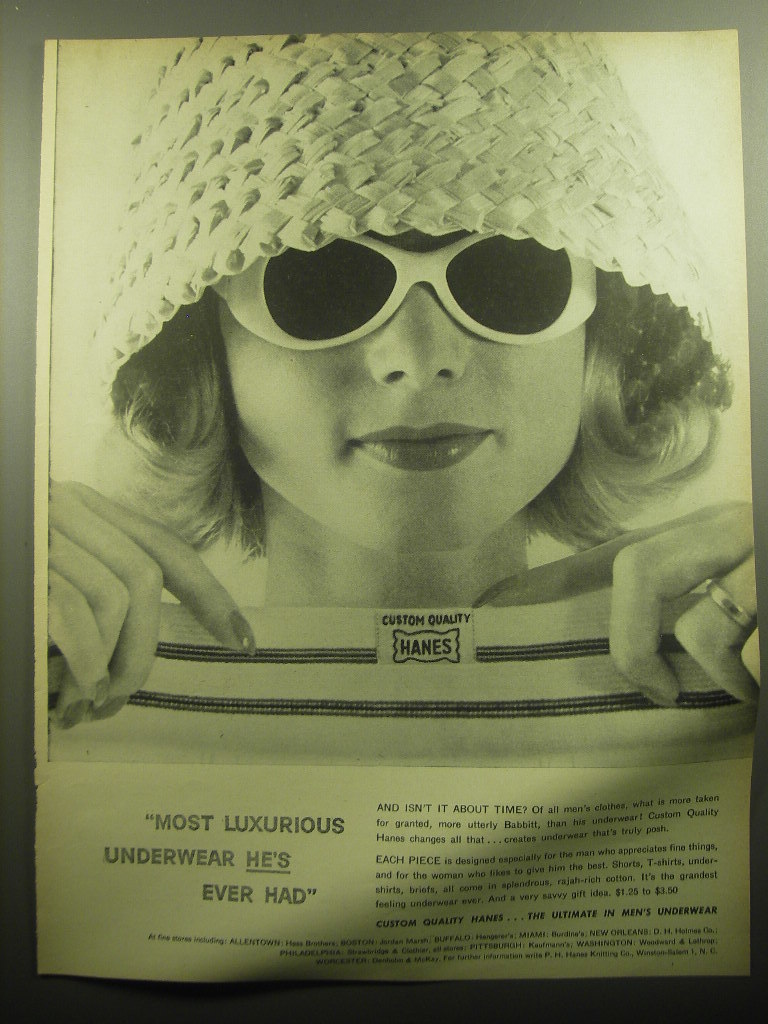 1958 Hanes Underwear Advertisement Most luxurious underwear he's ever