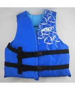 Exxel Youth Blue Life Vest Jacket 50-90 lbs Flotation Device PFD Boating... - $17.10