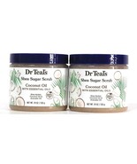 2 Count Dr Teal&#39;s 19 Oz Coconut Oil Essential Oils Shea Butter Sugar Scrub - $33.99