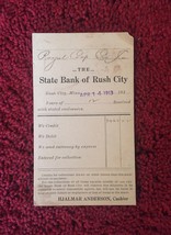 Set of 4: Bank of Rush City Bank Deposit Cards/Mailing Cards (1913) image 4