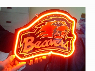 14" Denver Broncos Coors Light Neon Lamp Sign Artwork Man