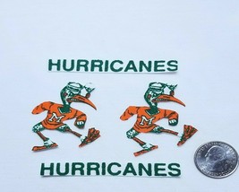 University Of Miami Hurricanes Ncaa Vtg Fabric Iron On Appliques, Sebastian 4 Pc - $4.00