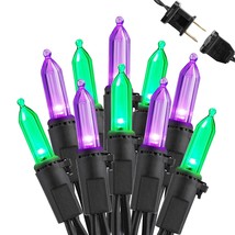 Purple &amp; Green Halloween Lights, 33Ft 100 Led Halloween String Lights, 1... - $31.99