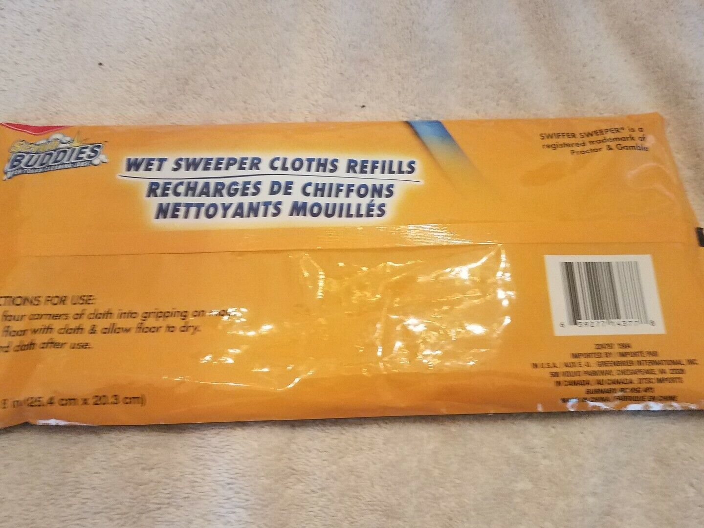 Scrub Buddies Wet Sweeper Cloth Refills - One Pack of 20 Refills