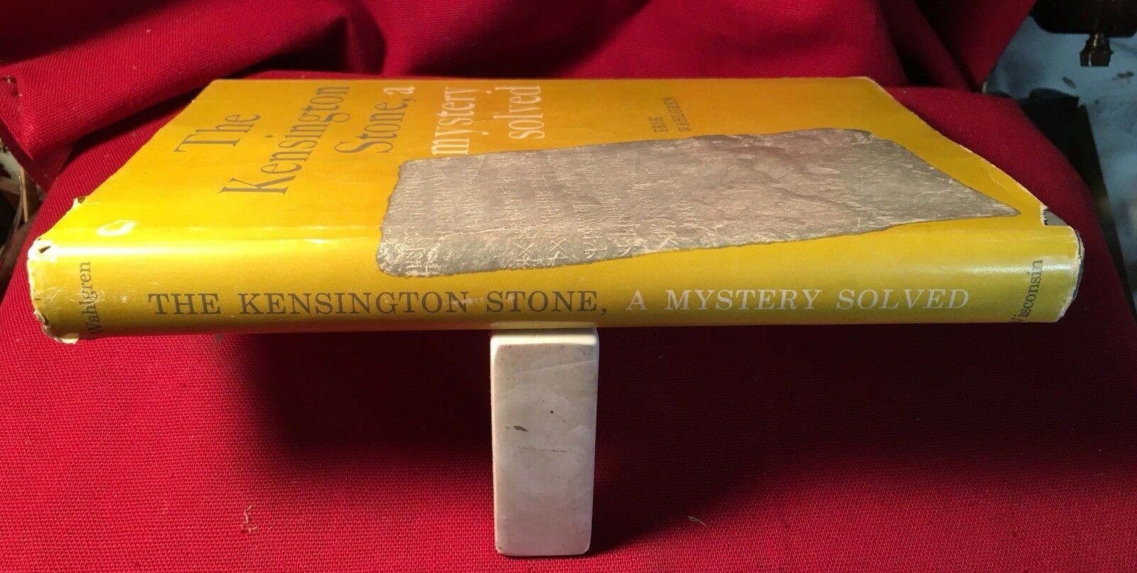 The Kensington Stone a mystery solved Eric Wahlgren, 1958 1st ed / DJ SIGNED Antiquarian