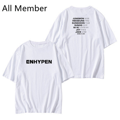 Kpop For ENHYPEN Logo SUNGHOON T-shirt Cotton MEN and WOMEN Crew Neck T  shirt