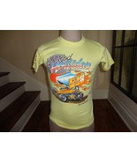 Vtg Yellow Hanes 50-50 Hot Rod Holliday Springfield IL R.H.E. Racing t-s... - $29.69