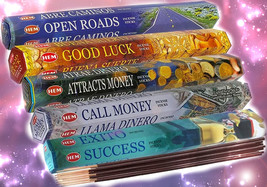 FREE W $65 5 TYPES 100X CAST MONEY, LUCK, ROAD OPENER, &amp; LUCK INCENSE MA... - $0.00