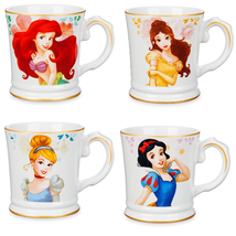 Disney Store Princess Signature Mug Belle Cinderella Ariel Snow White 2018 - $69.95