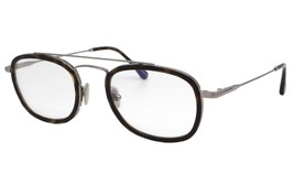Tom Ford 5677-B 052 Tortoise Gunmetal Blue Block Eyeglasses 50-22-145 W/Case - $159.00